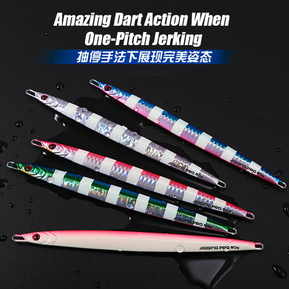 JIGGING PRO  Long Cast Metal Jig 60g 80g  Long Blade Seawater Fishing Bait