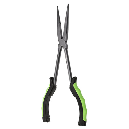 Jigging Pro 11" Long Handle Fishing Pliers, Carbon Steel Deep Hook Remover & Split Ring Plier, Heavy Duty Saltwater Fishing Tools