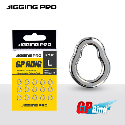 Jigging Pro GP Ring Seamless Stainless Steel Fishing Solid Rings, Heavy Duty Auxiliary Rings for Jigging and Big Game Fishing