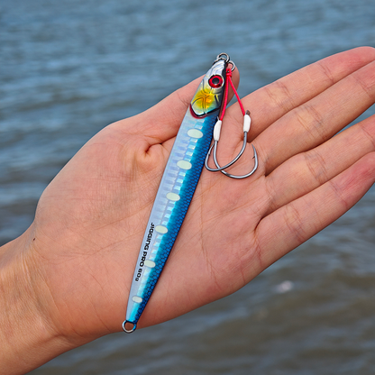 JIGGINGPRO 60g 80g 100g Slim Jig Minnow Fishing Lure Saltwater Metal Jig Bait
