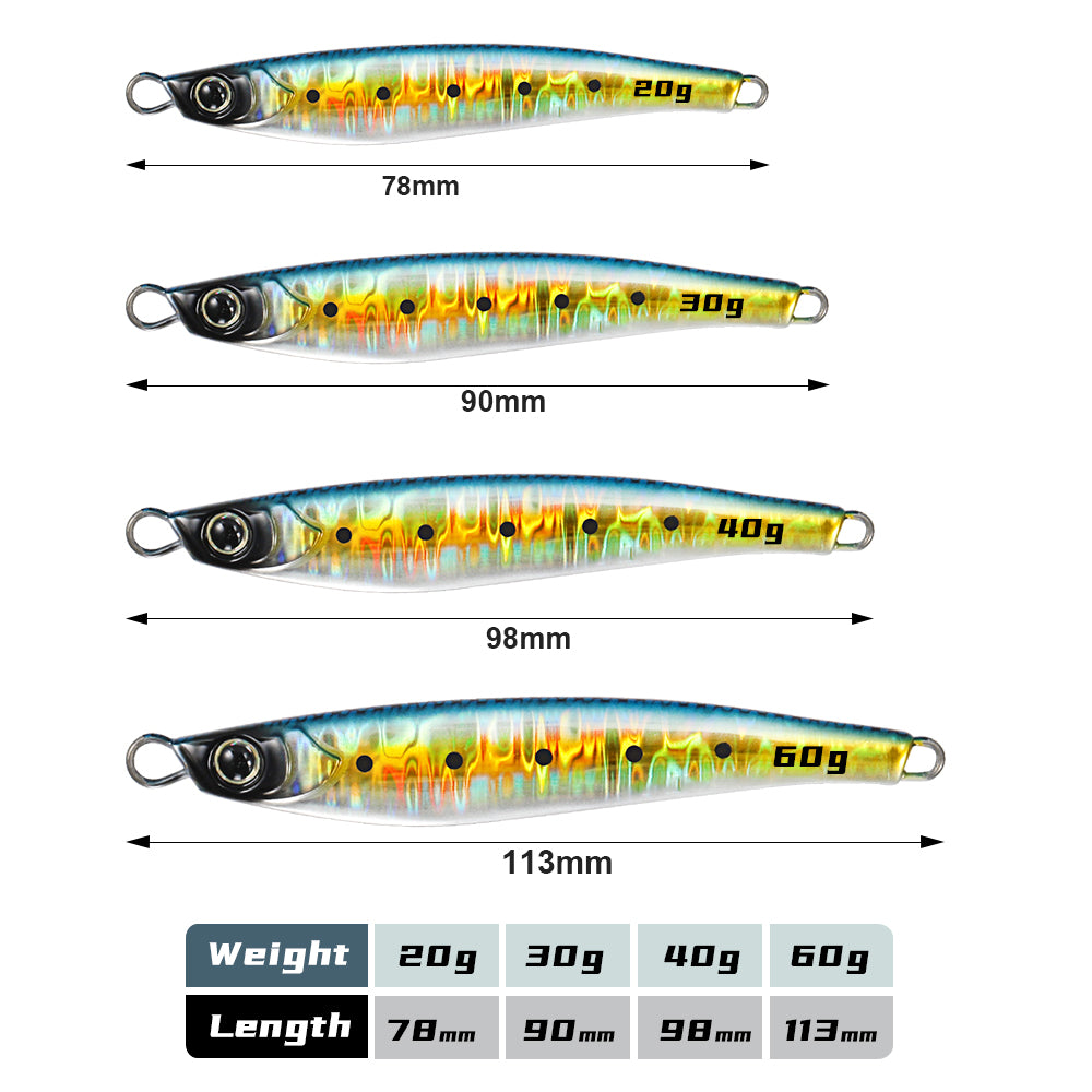 JIGGING PRO Shore Metal Jig  20g 30g 40g 60g Jugulo Jig  Saltwater Fishing Tackle