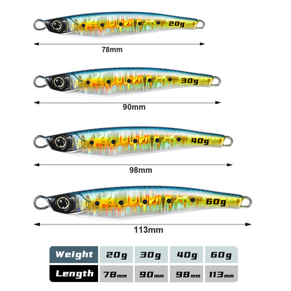 JIGGING PRO Shore Metal Jig  20g 30g 40g 60g Jugulo Jig  Saltwater Fishing Tackle