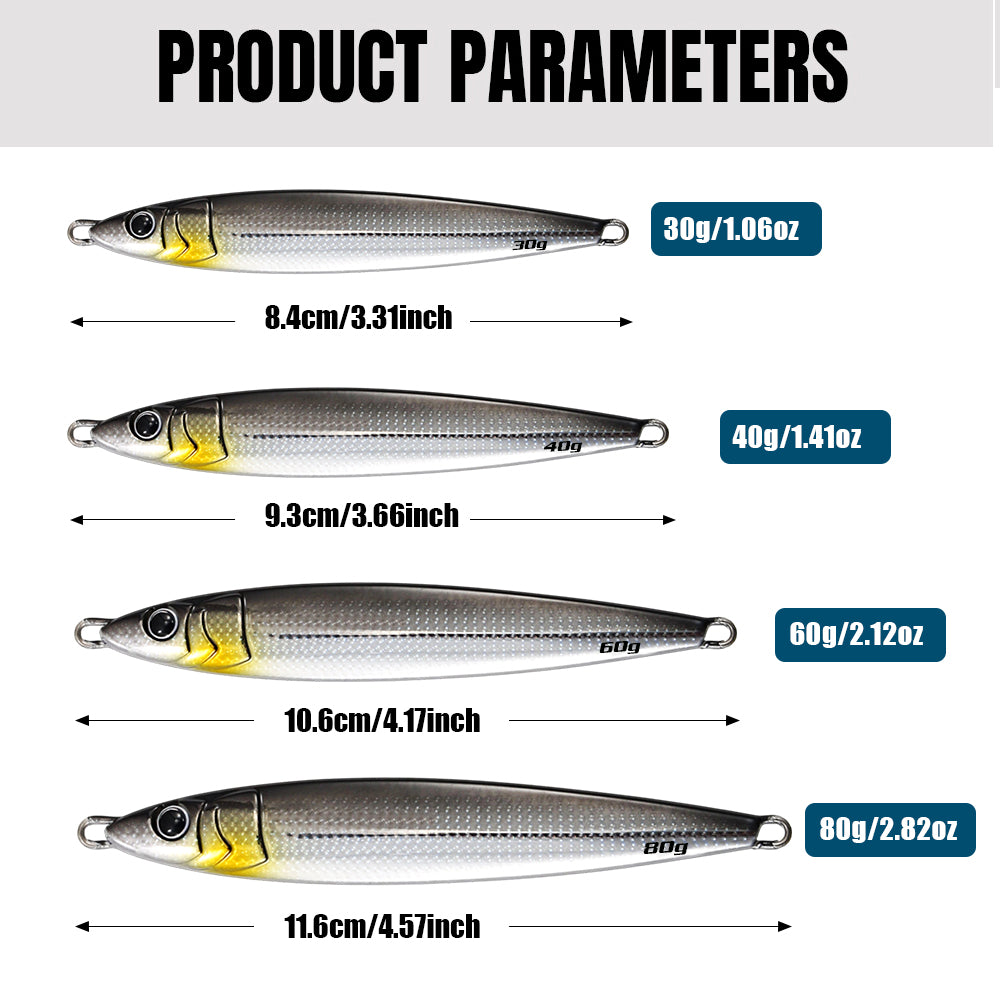 JIGGING RPO 30g 40g 60g 80g FIRST Jig Shore Jigging Lure Saltwater Fishing Tackle