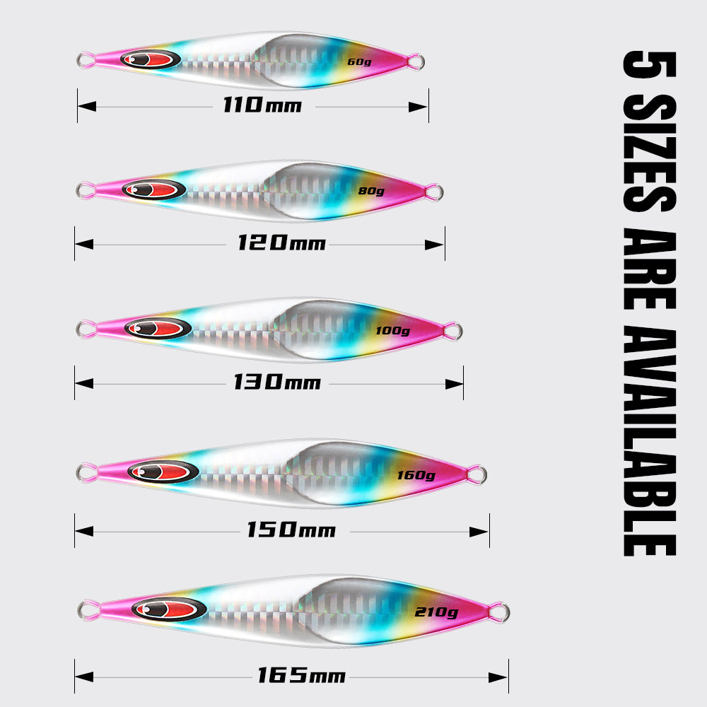 JIGGING PRO Rector Slow Jigging Metal Jig | UV Glow, 60–210g