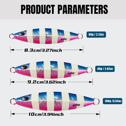 JIGGING PRO 60g 80g 100g KOIKA Jig Slow Jigging Lure Saltwater Metal Jig