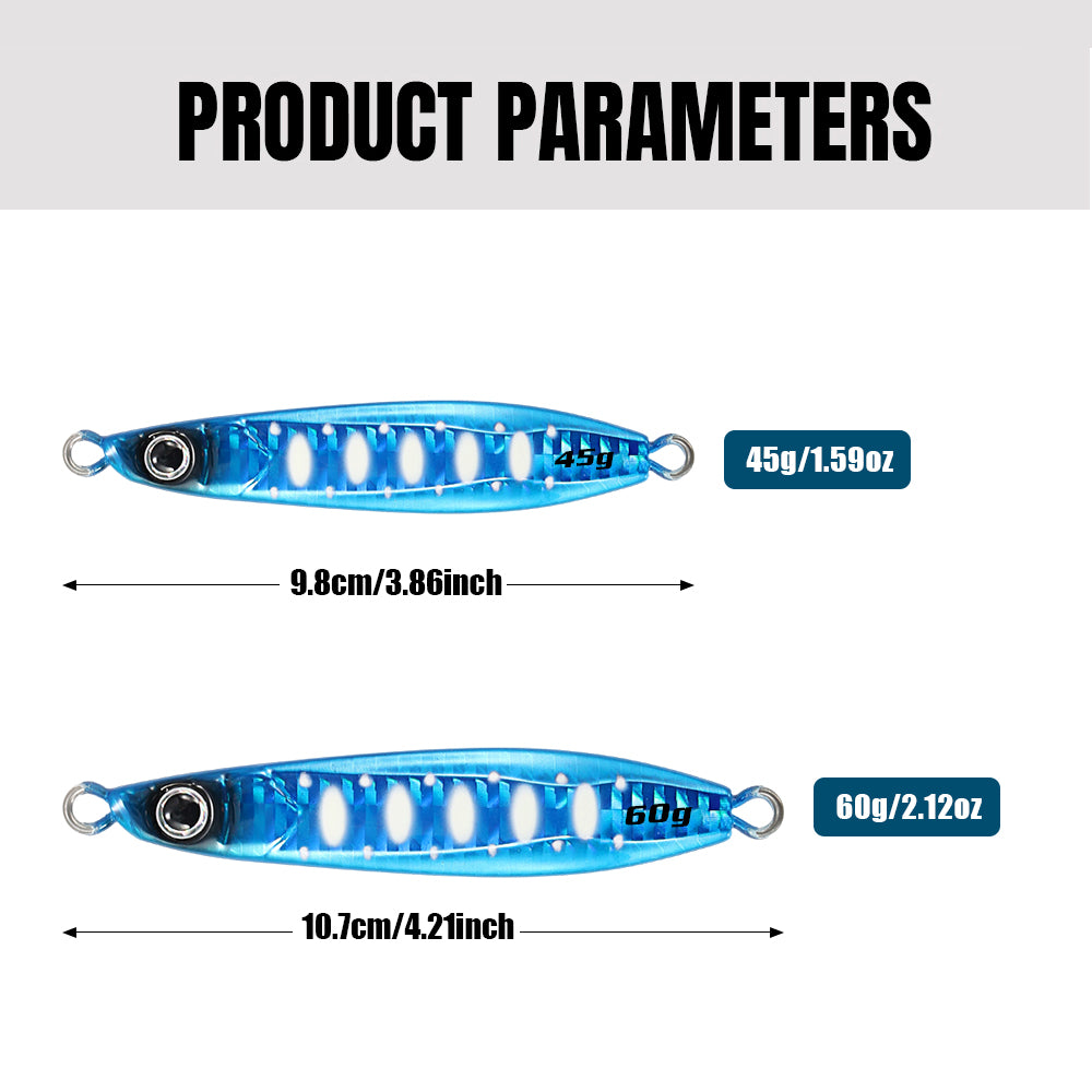 JIGGING PRO Sacrifice II Light Jigging Metal Lure - 45g/60g High-Response Vertical Jig