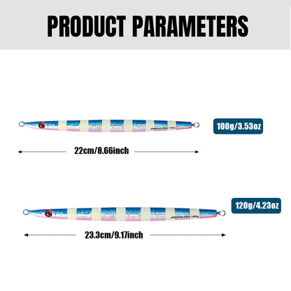 JIGGING PRO Long Casting Fast Sinking Metal Jig 100g 120g Vertical Needle Jigs Sea Jigging Lure Artificial Fishing Lure