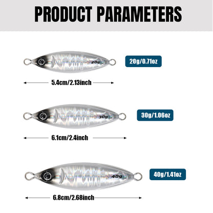 JIGGING PRO KO Zakana SL Compact Metal Jig - 20g/30g/40g High-Attraction Slow Fall Lure
