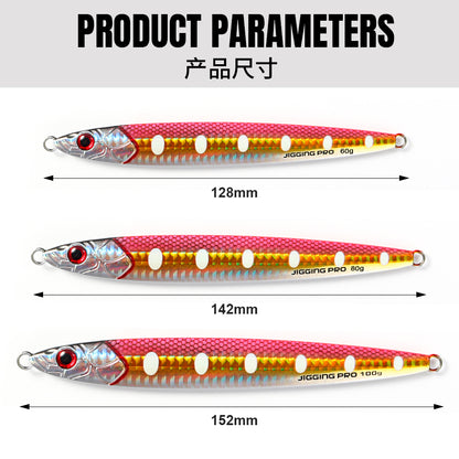 JIGGINGPRO  Saltwater Fishing Bait Metal Jigs 60g 80g 100g Sardine Minnow