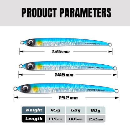 JIGGING PRO  Metal Jigs Fishing Lure  45g 60g 80g Blade Jig