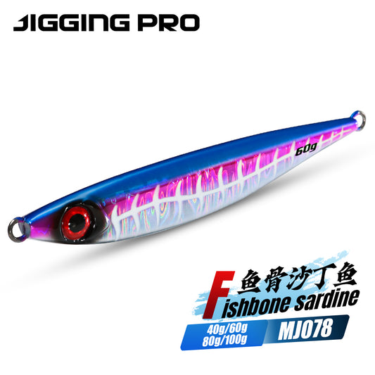 40g 60g 80g 100g Luminous Pattern Metal Jig Fishing Lure