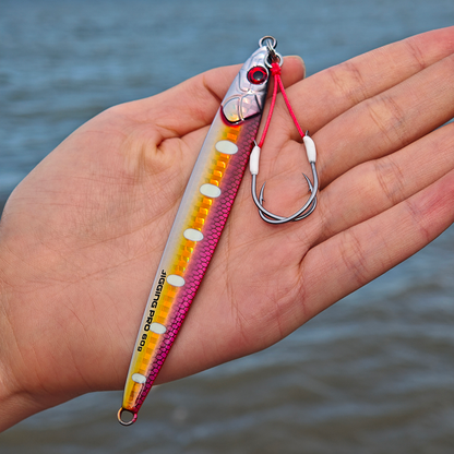JIGGINGPRO 60g 80g 100g Slim Jig Minnow Fishing Lure Saltwater Metal Jig Bait