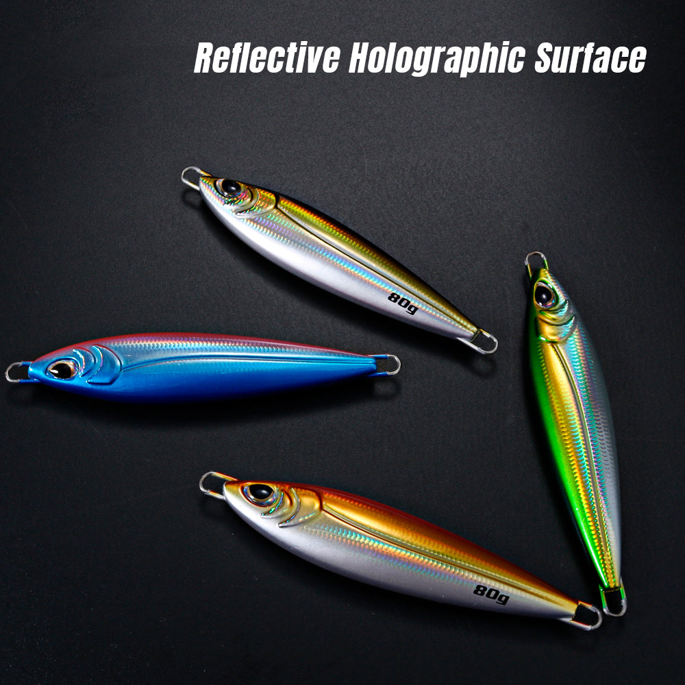 JIGGING PRO BONY Long Casting Metal Jigs Shore Jigging Lure 18g 28g 40g 60g 80g