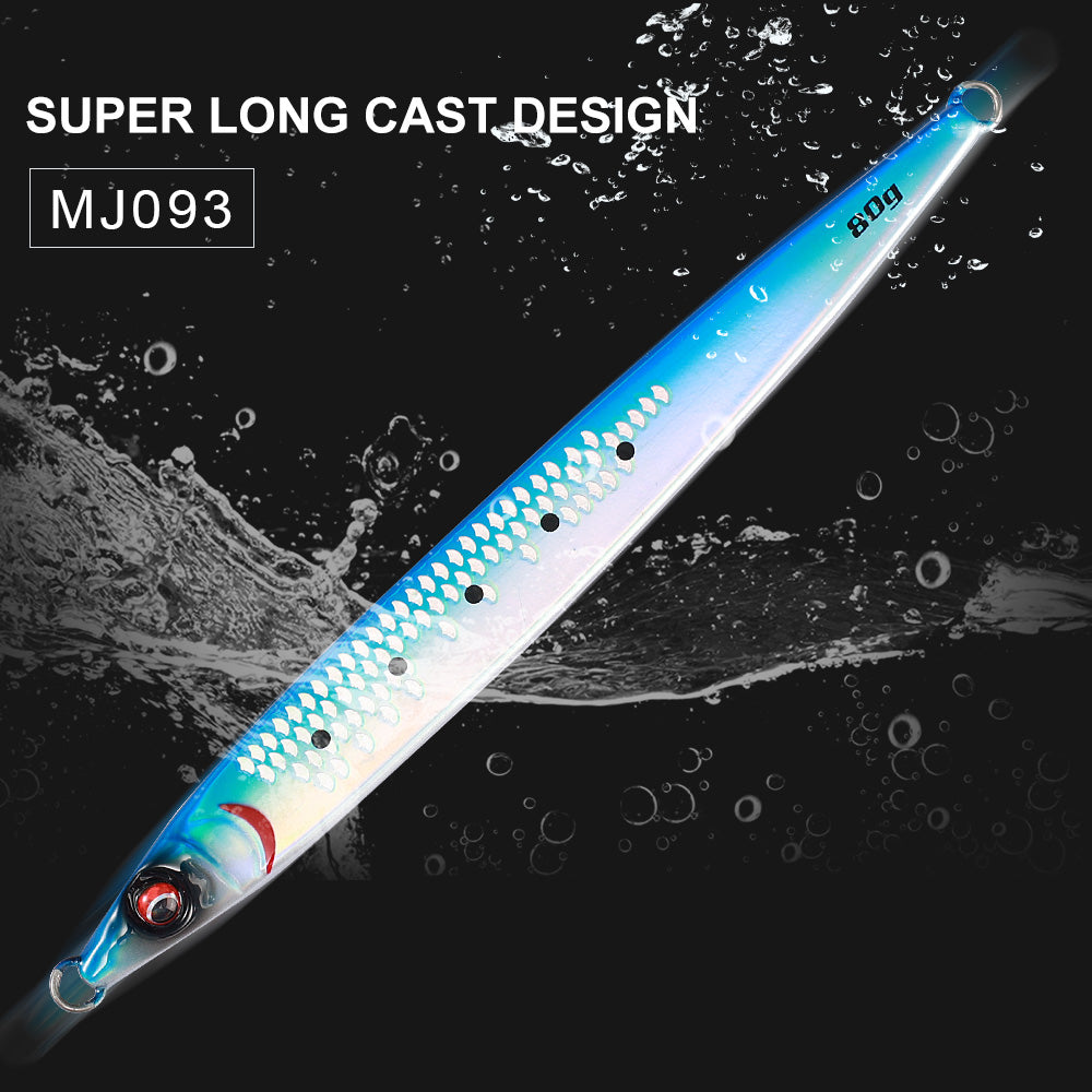 JIGGINGPRO Sardine Slider Jigging Lure 40g 60g 80g 100g