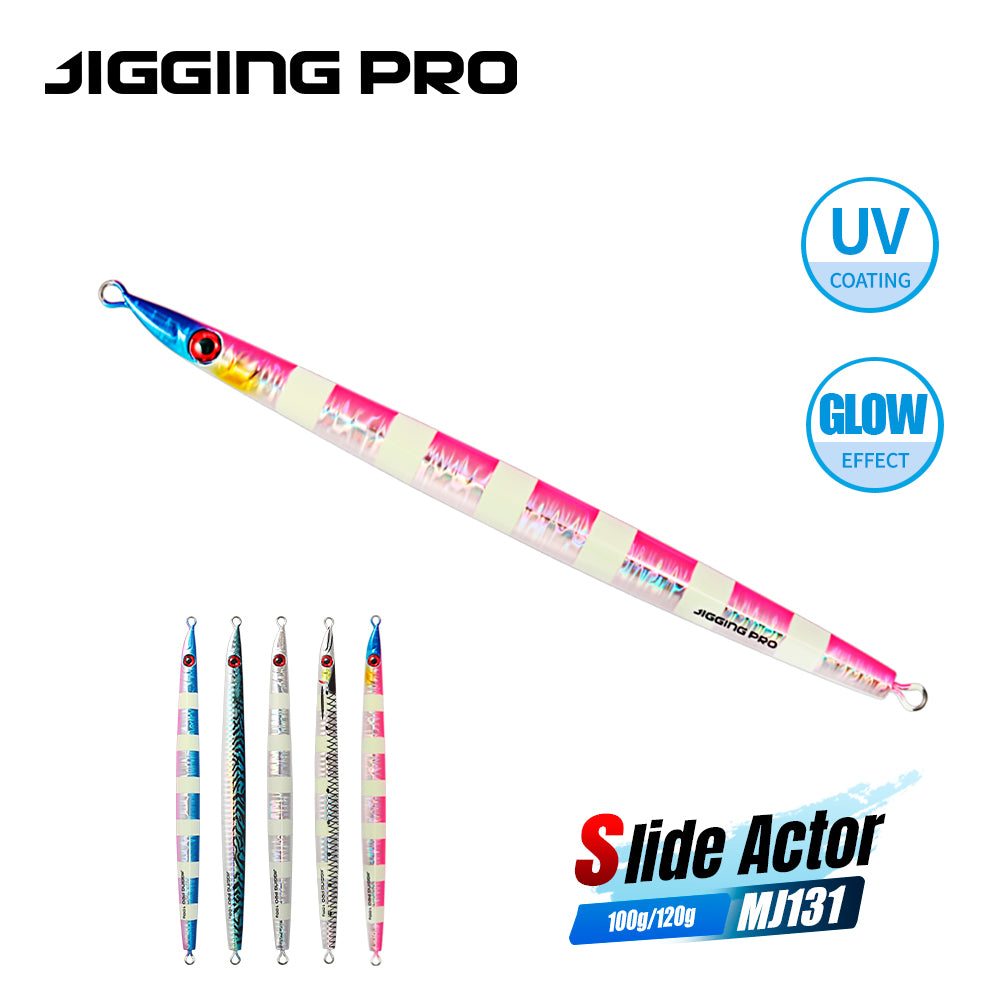 JIGGING PRO Long Casting Fast Sinking Metal Jig 100g 120g Vertical Needle Jigs Sea Jigging Lure Artificial Fishing Lure