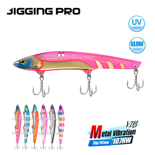 JIGGING PRO 107mm 36g VIB Lure Sea Fishing Hard Baits Vibe Fishing Lures Saltwater Kingfish Amberjack Tuna