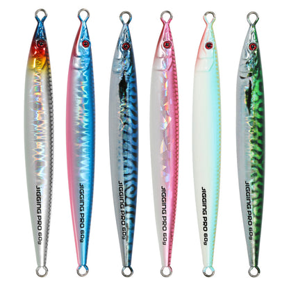 JIGGING PRO Slow Jigging Lure Horizontal Fall Metal Jig 60g 80g 100g Shuttle