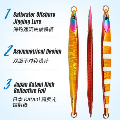 JIGGING PRO Vertical Jig 100g 120g 150g Speed Metal Jig Asymmetrical Jigging Lure