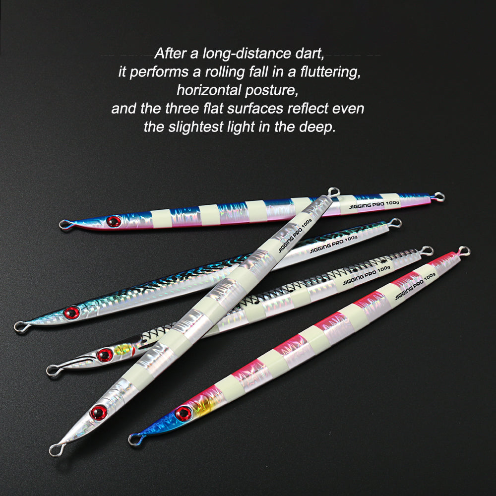 JIGGING PRO Long Casting Fast Sinking Metal Jig 100g 120g Vertical Needle Jigs Sea Jigging Lure Artificial Fishing Lure