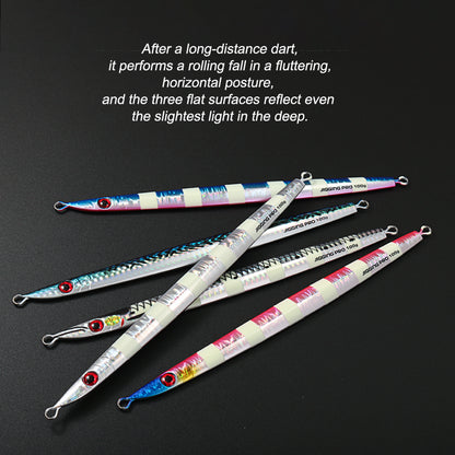 JIGGING PRO Long Casting Fast Sinking Metal Jig 100g 120g Vertical Needle Jigs Sea Jigging Lure Artificial Fishing Lure