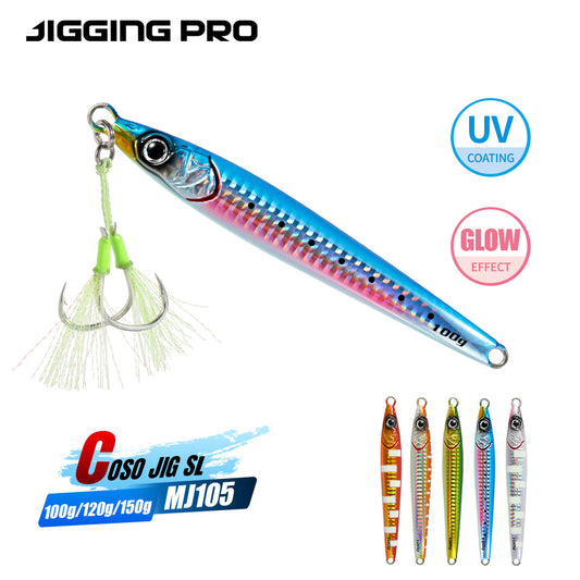 JIGGING PRO Metal Jig Saltwater Fishing Lure 100g 120g 150g Coso Jig SL