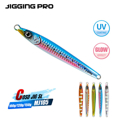 JIGGING PRO 100g/120g/150g COSO Jig SL Saltwater Fishing Vertical Jigging Lure