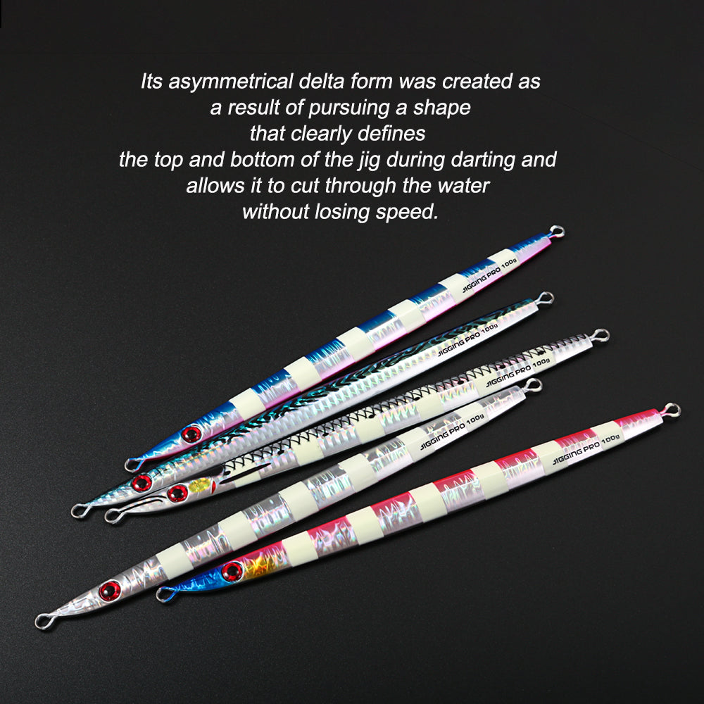 JIGGING PRO Long Casting Fast Sinking Metal Jig 100g 120g Vertical Needle Jigs Sea Jigging Lure Artificial Fishing Lure