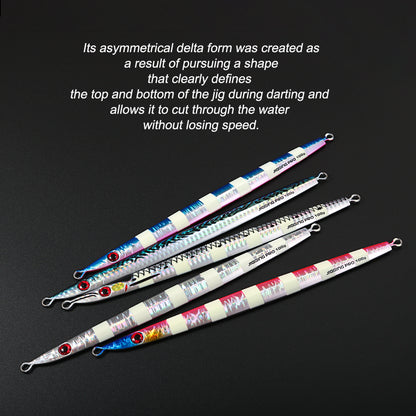 JIGGING PRO Long Casting Fast Sinking Metal Jig 100g 120g Vertical Needle Jigs Sea Jigging Lure Artificial Fishing Lure