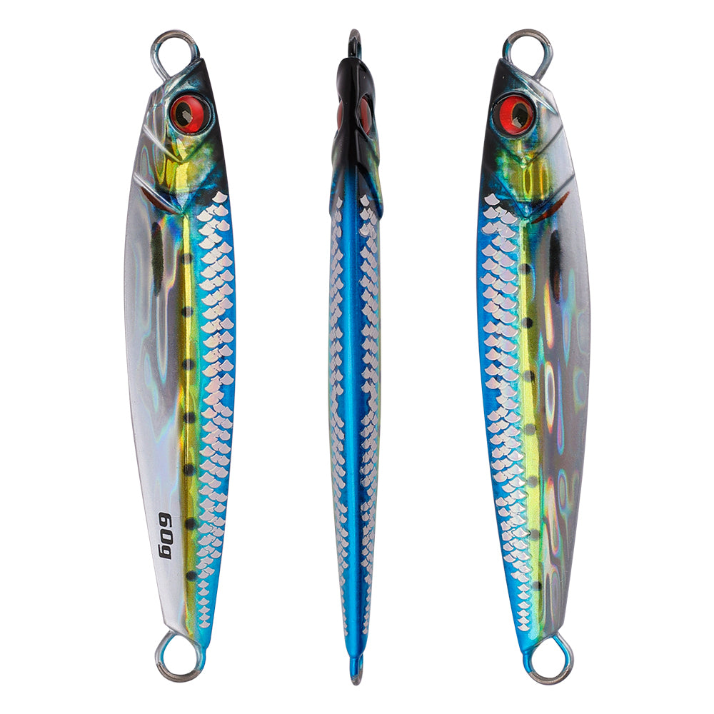 casting metal fishing lures JIGGING PRO 3D Print Real Scale Long Casting Metal Jigs 40g 60g 80g Sh