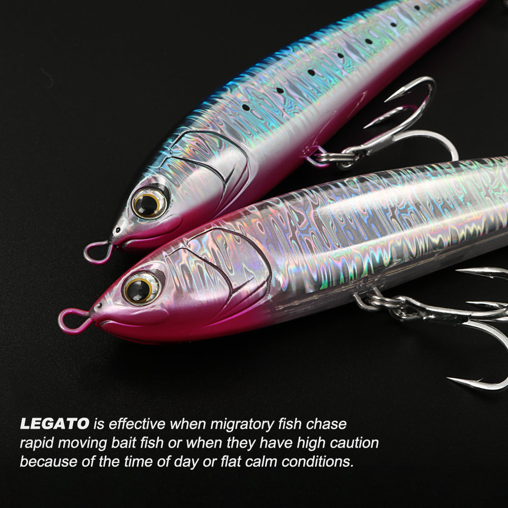 JIGGINGPRO 190mm 60g Legato Style Floating Stickbait Diving Pencil Saltwater Lure