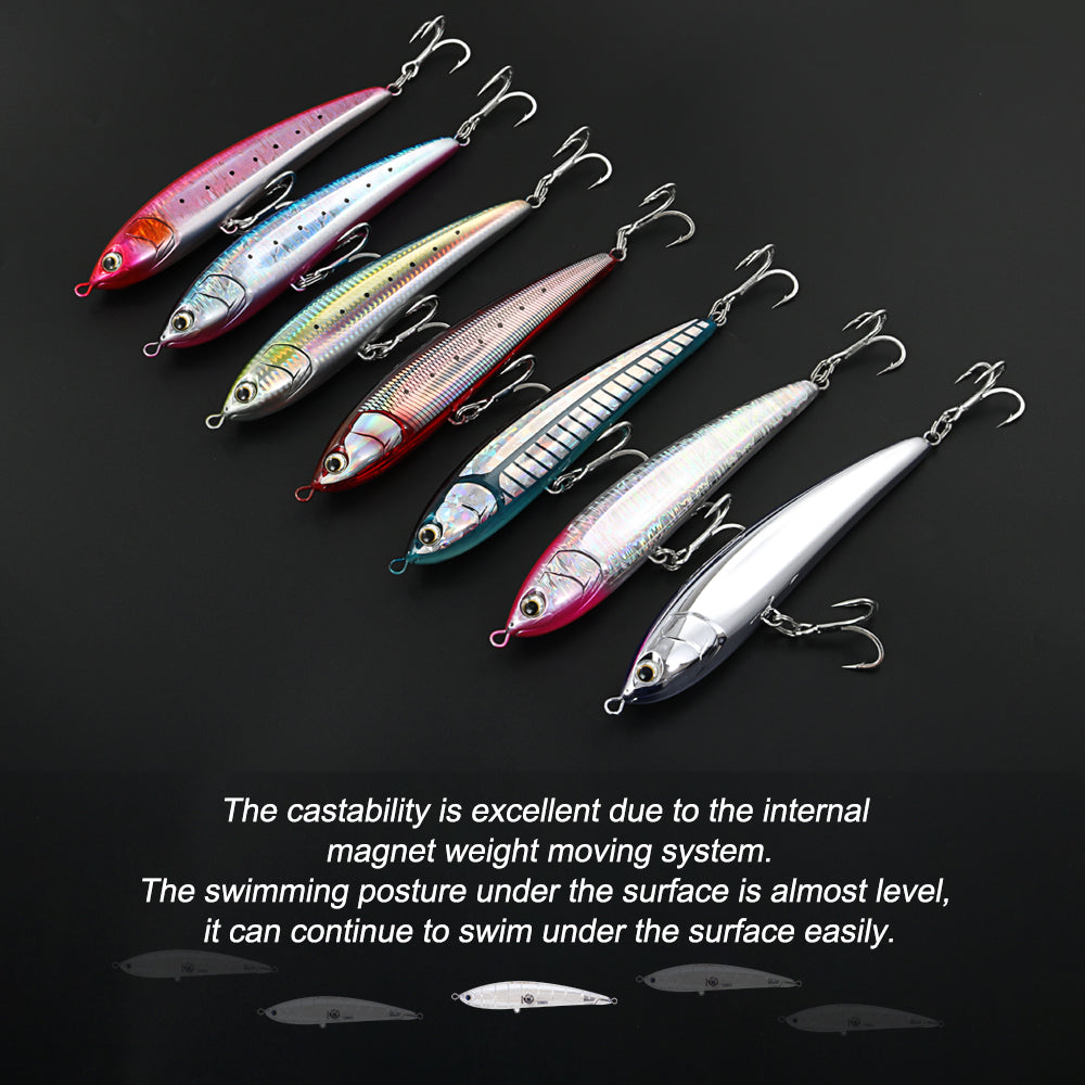 JIGGINGPRO 190mm 60g Legato Style Floating Stickbait Diving Pencil Saltwater Lure