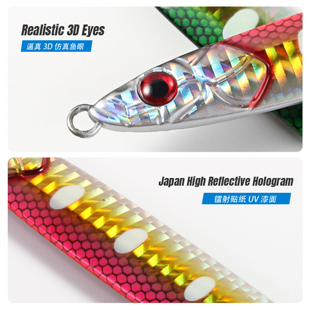 JIGGINGPRO  Saltwater Fishing Bait Metal Jigs 60g 80g 100g Sardine Minnow