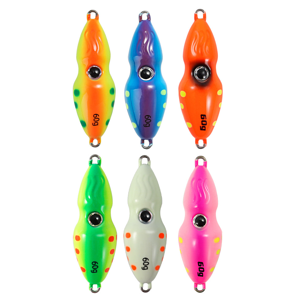 Gourd Slider Jig 45g & 60g with Skirted Hooks | JIGGING PRO