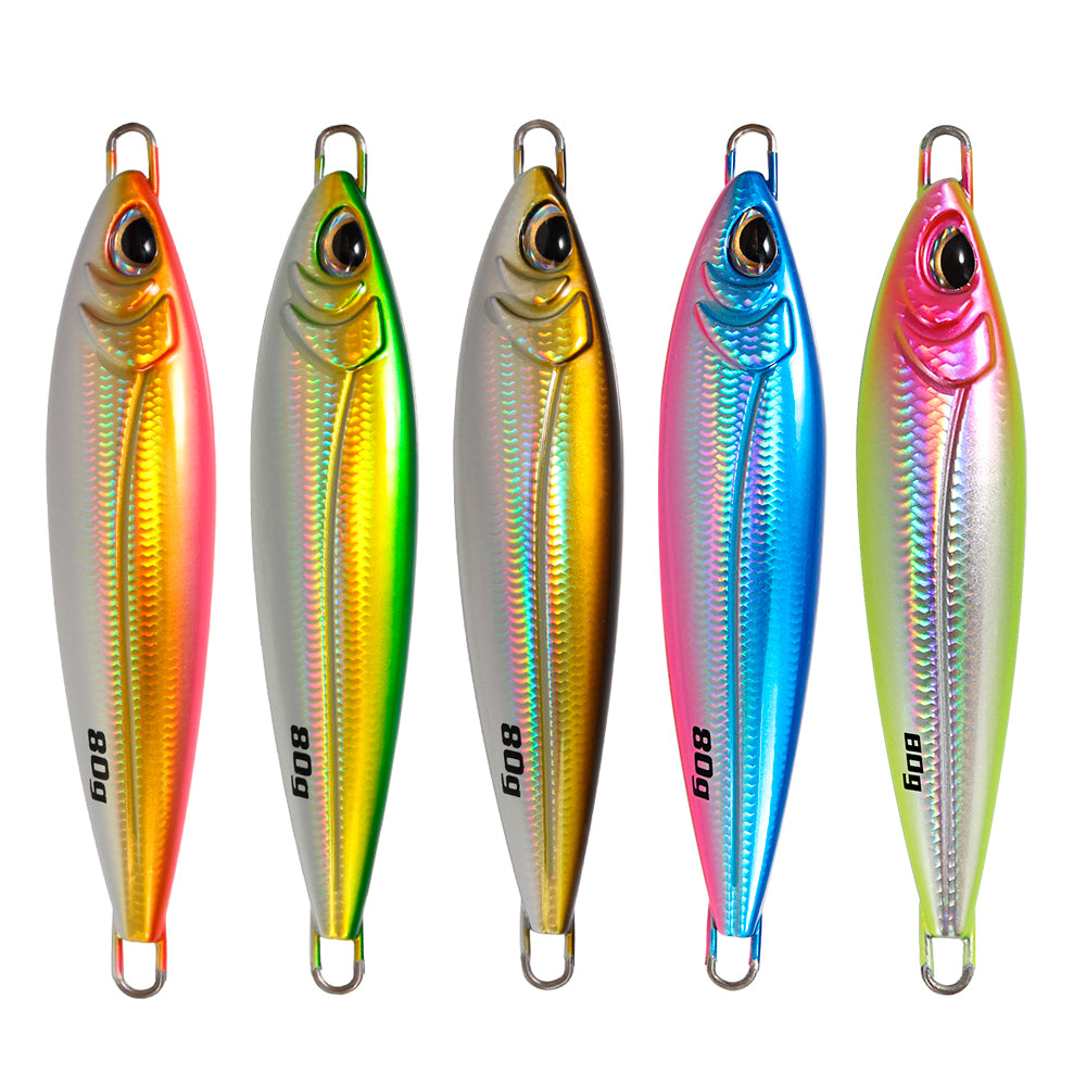 JIGGING PRO BONY Long Casting Metal Jigs Shore Jigging Lure 18g 28g 40g 60g 80g