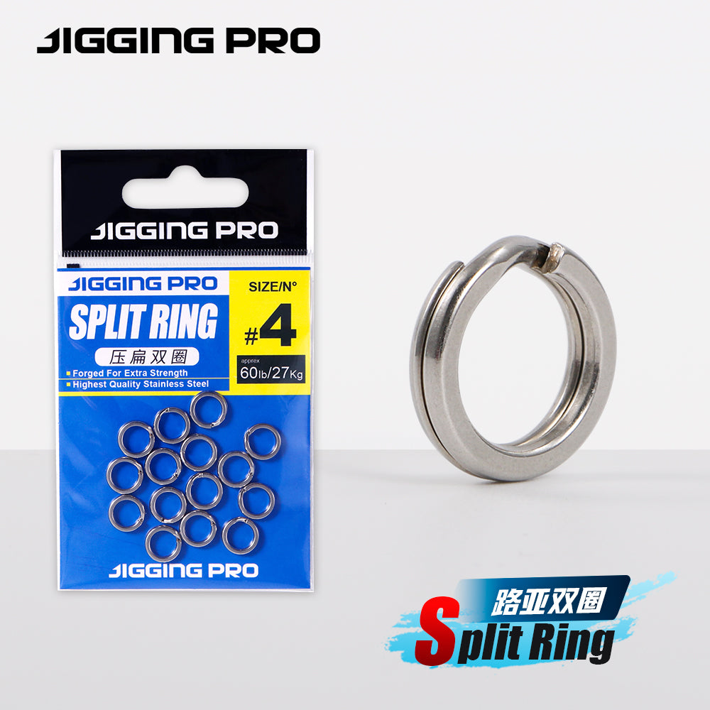 JIGGING PRO Split Rings Fishing 10/15Pcs Stainless Steel Lure Rings Fishing Connectors Snap Rings