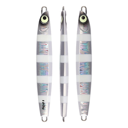 JIGGING PRO Salterwater Metal Jig Slow Fall Luminous Fishing Bait 60g 80g 100g 120g 160g