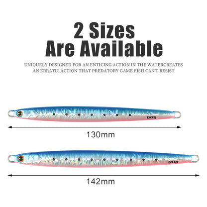 JIGGINGPRO Slow Blatt Inshore Offshore Jigging Lure 60g 80g Metal Jigs