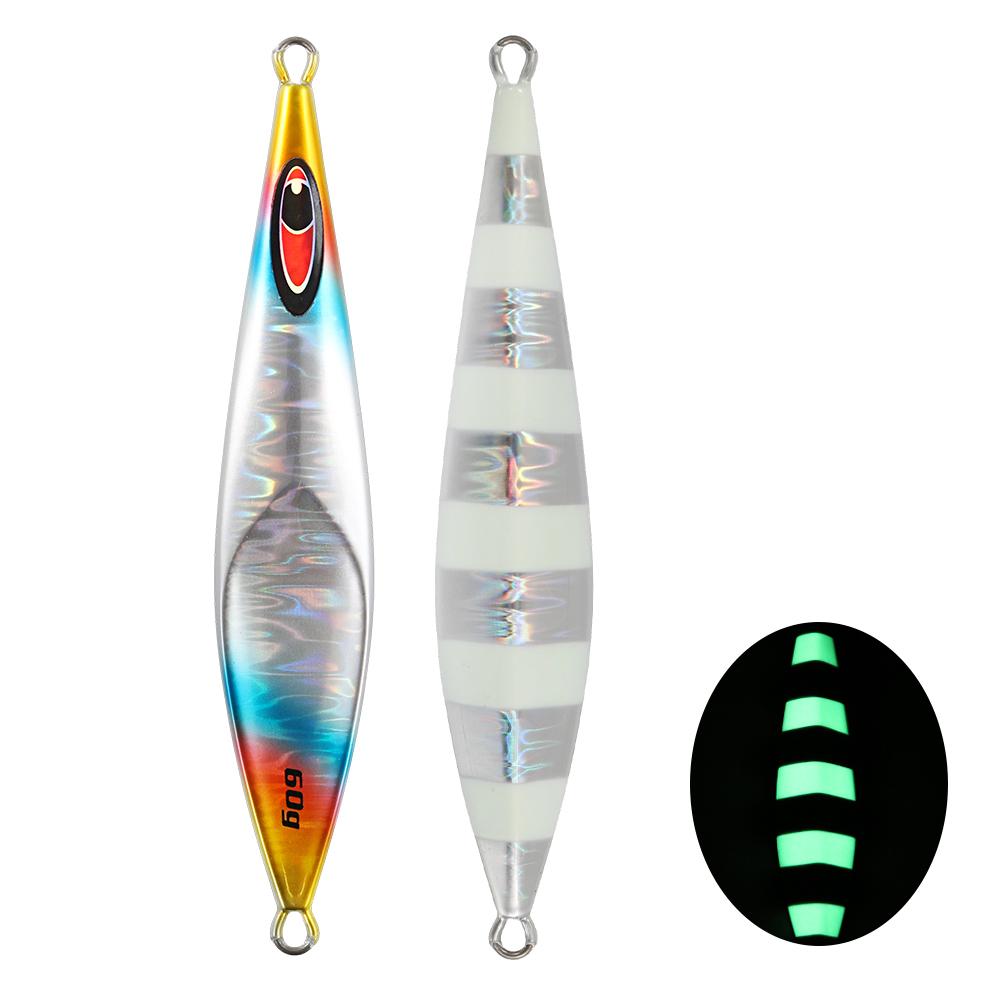JIGGING PRO Rector Slow Jigging Metal Jig | UV Glow, 60–210g