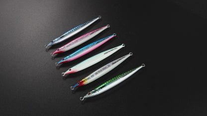 JIGGING PRO Slow Jigging Lure Horizontal Fall Metal Jig 60g 80g 100g Shuttle