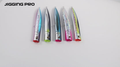 JIGGINGPRO 190mm 60g Topwater Slim Popper Lure Sea Floating Fishing Lure