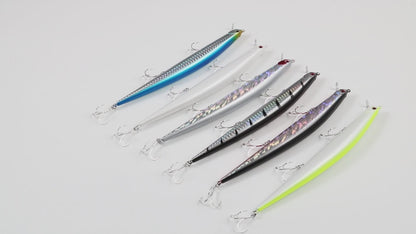 JIGGING PRO 175mm 29g Tide Minnow Slim M175S Flyer Long Casting Fishing Lure Sinking Minnow Bait