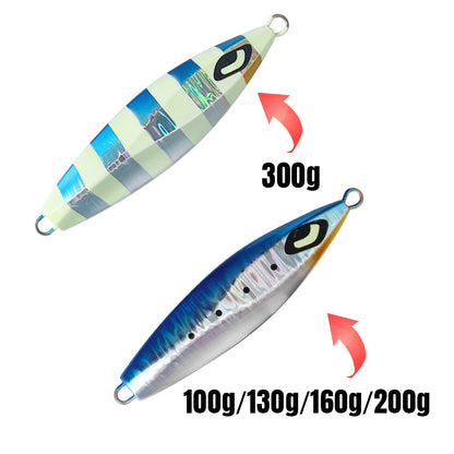 JIGGING PRO Slow Jigging Lure 100g 130g 160g 200g  Japan Design Ocean Stinger Wing Lure Metal Jig