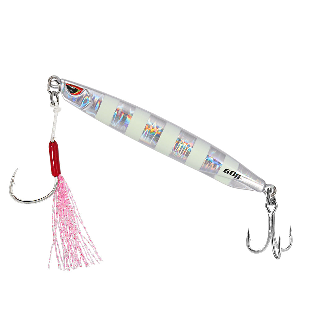 JIGGING PRO Metal Jig Shore Jigging Lure Drag Metal Cast 40g 60g 80g