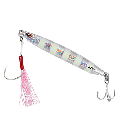 JIGGING PRO Metal Jig Shore Jigging Lure Drag Metal Cast 40g 60g 80g