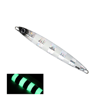 JIGGING PRO Vertical Short Metal Jig Lures, UV & Glow Saltwater Fishing Baits, 30g 60g 90g Vertical Jigging Lead Fish
