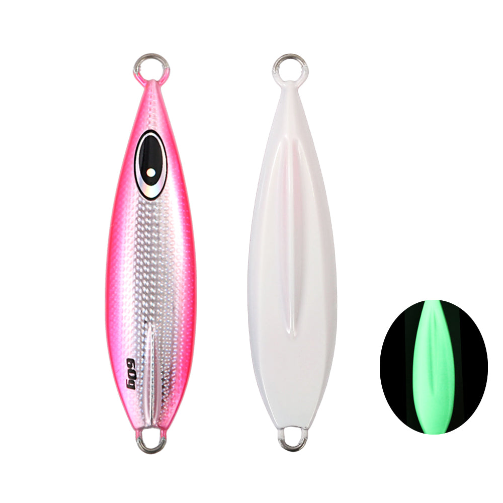 JIGGING PRO 60g 80g 100g 150g 200g Slow Flat Fall Metal Jig Slow Jigging Lure