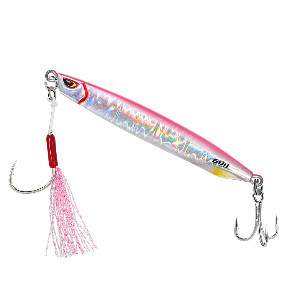 JIGGING PRO Metal Jig Shore Jigging Lure Drag Metal Cast 40g 60g 80g
