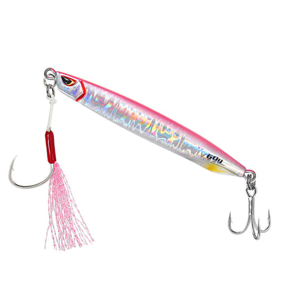 JIGGING PRO Metal Jig Shore Jigging Lure Drag Metal Cast 40g 60g 80g