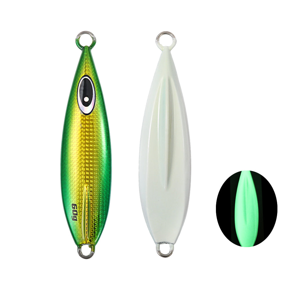 JIGGING PRO 60g 80g 100g 150g 200g Slow Flat Fall Metal Jig Slow Jigging Lure