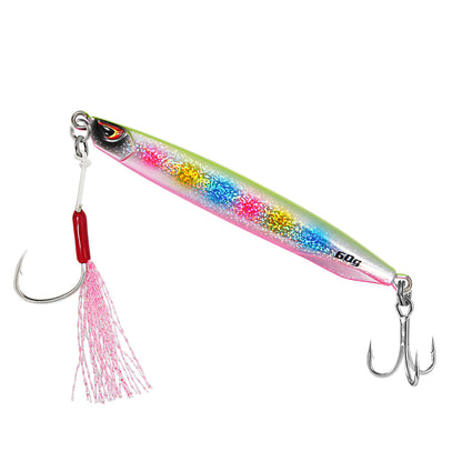 JIGGING PRO Metal Jig Shore Jigging Lure Drag Metal Cast 40g 60g 80g